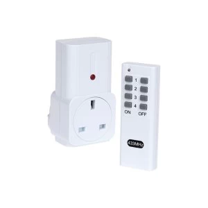 Maplin ORB RF Remote Controlled Mains Plug Socket - White UK Plug