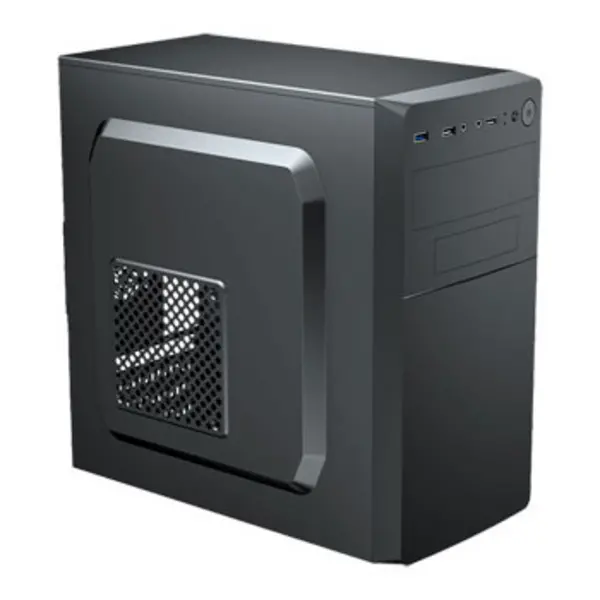 Vida Business Black Office Case Micro ATX 8cm Fan High Airflow Side