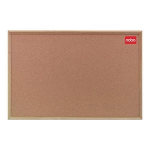 Nobo Classic 1200 x 900mm Noticeboard with Cork Surface Oak Frame and Wall Fixing Kit