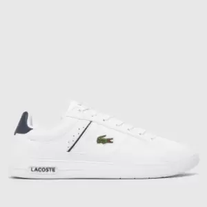 Lacoste White & Navy Europa Pro Trainers