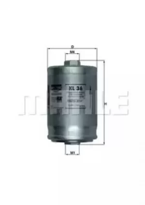 Fuel Filter KL36 79655549 by MAHLE Original