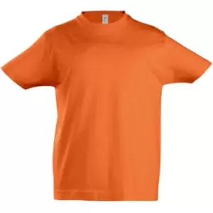 SOLS Kids Unisex Imperial Heavy Cotton Short Sleeve T-Shirt (2yrs) (Orange)