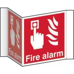 Fire Alarm Projection Sign 200mm face. Manufactured from strong rigid