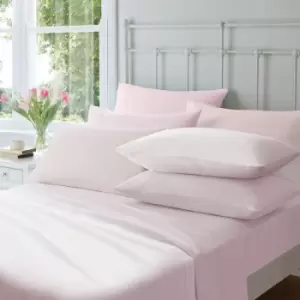 Catherinelansfield - Catherine Lansfield Plain Dyed 100% Brushed Cotton Flannelette Duvet Cover Set, Pink, Single