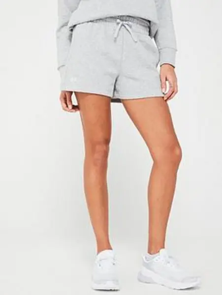 Under Armour Women'S Rival Fleece Shorts - Grey/White