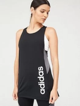 adidas Design 2 Move Tank, Black, Size XL, Women