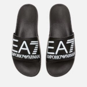 Emporio Armani EA7 Sea World Visibility Logo Slides Black Size 8 Men