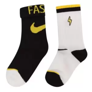 Nike 2 Pack Fold Over Crew Socks - Multi