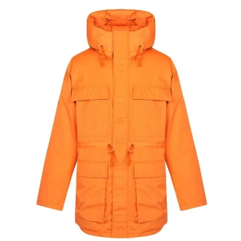 Calvin Klein Jeans Graphic Parka Coat - Orange Tiger