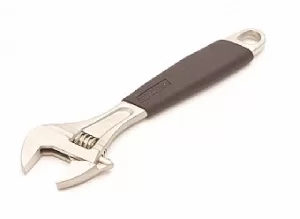 Rolson Adjustable Wrench with Rubber Grip and Scaler, 160mm