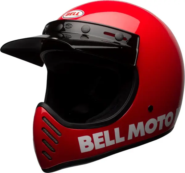 Bell Moto-3 Classic Solid Gloss Red Full Face Helmet M