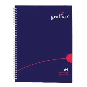 Graffico Polypropylene Wirebound Notebook 140 Pages A4 500-0504