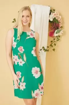 Green Floral Shift Dress