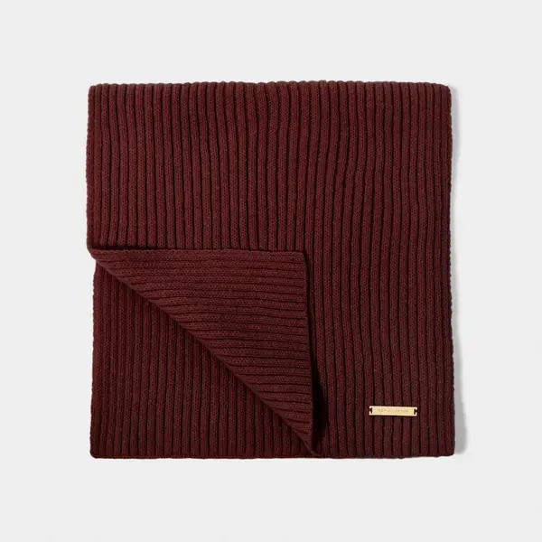 Katie Loxton Cacao Ribbed Knit Scarf KLS543