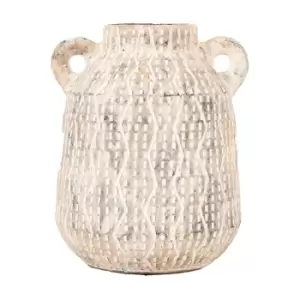 Gallery Interiors Ilar Vase in Earthy White / Small