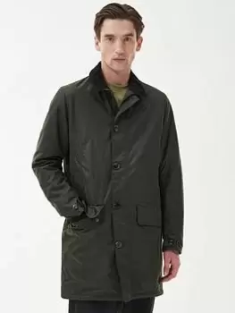 Barbour Wax Mac - Dark Green, Dark Green, Size L, Men