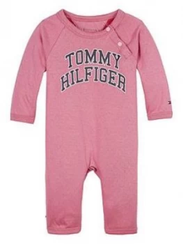 Tommy Hilfiger Baby Girls Raglan Coverall, Pink, Size 3-6 Months