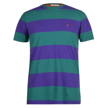 Jack Wills Churston Stripe T-Shirt - Dark Teal