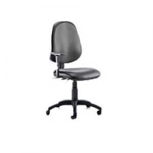 Task Office Chair Eclipse III Lever Black Vinyl With Height Adjustable Arms