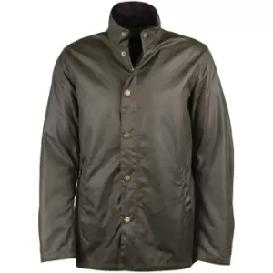 Barbour Mens Evelar Wax Jacket Olive Large