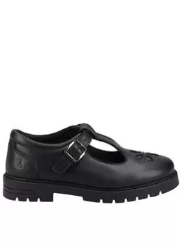 Hush Puppies Fiona Snr School Shoe - Black, Size 5 Older