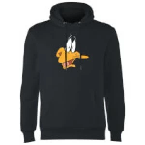 Looney Tunes Daffy Duck Face Hoodie - Black - M