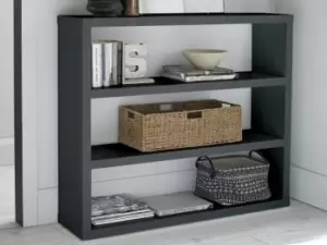 LPD Puro Charcoal High Gloss Bookcase Flat Packed