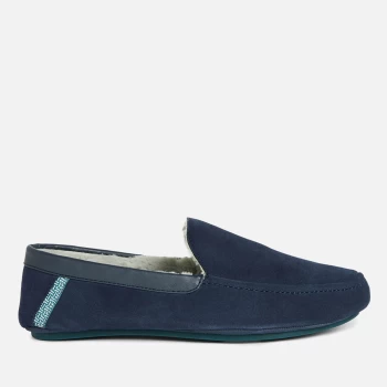 Ted Baker Mens Valant Suede Mocassin Slippers - Navy - UK 8