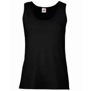 Fruit Of The Loom Ladies/Womens Lady-Fit Valueweight Vest (L) (Black)