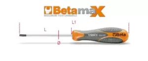 Beta Tools 1298RTX Beta MAX Tamper Proof / Security Torx Screwdriver T15