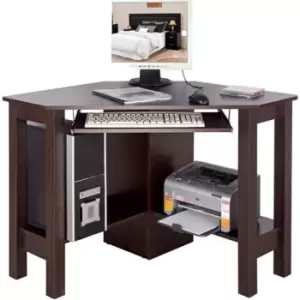 Techstyle Horner Corner Office Desk / Computer Workstation Walnut