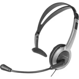 Panasonic RP-TCA 430 Phone On-ear headset Corded (1075100) Mono Silver, Black Microphone mute