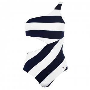 Tommy Bodywear OS Stripe Swimsuit - 164 PIQUE NAVY