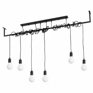 Sollux Chandelier Salamanca 6 Black