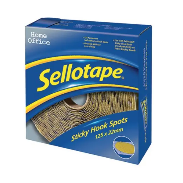 Sellotape Sellotape Sticky Hook Spots 22mm (Pack of 125) 1445185 1445185