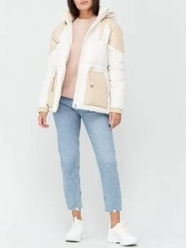 Calvin Klein Jeans Eco Blocking Padded Jacket - Cream