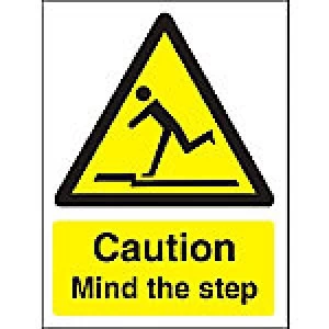 Warning Sign Mind The Step Plastic 40 x 30 cm