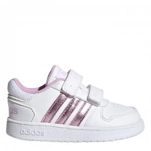 adidas Hoops Court Trainers Infant Girls - White/Lilac