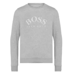 BOSS Junior Boys Large Logo Crew Neck Sweatshirt - Grey