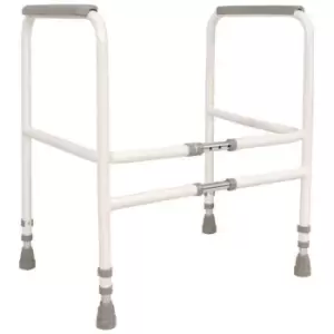 Nrs Healthcare Width Adjustable Toilet Frame White