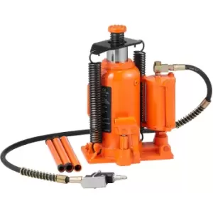 Vevor - Air Hydraulic Bottle Jack, 20 Ton/40000 lbs All Welded Bottle Jack, 265 - 500 mm Lifting Range, Manual Handle and Air Pump, for Car, Pickup,