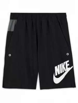 Nike Boys Nsw Woven Hbr Short, Black/Grey, Size L=12-13 Years