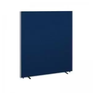 Floor standing fabric screen 1800mm high x 1600mm wide - blue