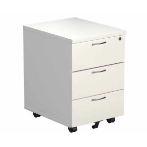 TC Office 3 Drawer Mobile Pedestal Height 595mm, White