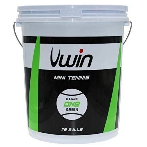 Uwin Stage 1 Green Tennis Balls - Bucket of 72 balls