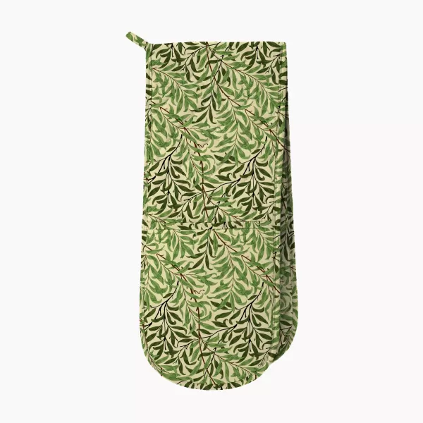 William Morris Willow Boughs Double Oven Glove Green