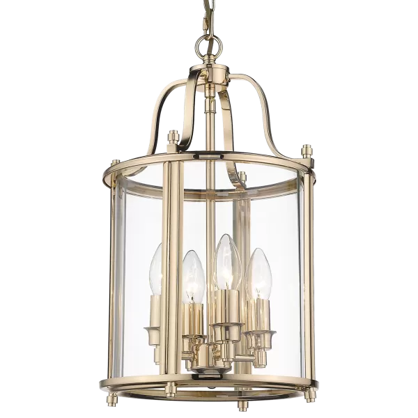 New York 4 Light Lanterns Pendant Ceiling Light Gold, E14