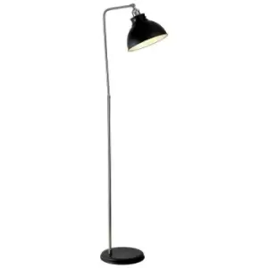 Luminosa Carmel Adjustable Floor Lamp, E27, Graphite, Satin Nickel, Silver