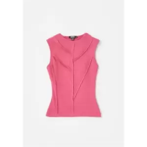 Missguided Exposed Seam Tank Top - Pink