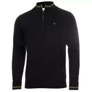 Calvin Klein Golf Klein Golf Monaco Quarter Zip Pullover Mens - Black